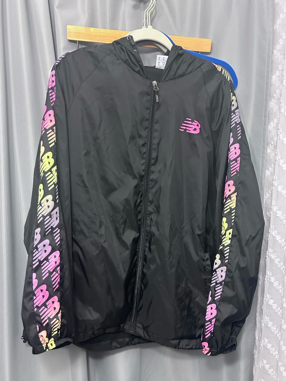 50%off w ❤️ New Balance wind blocker breaker full zip jacket 2X flawed logo